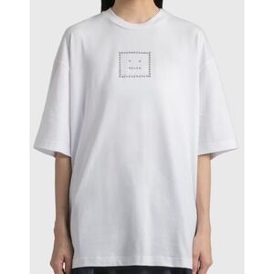 ACNE STUDIOS Face Logo T-shirt In White XS Oversized Tee